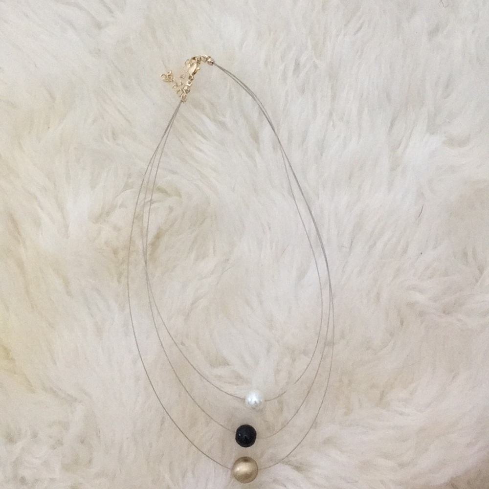Layered necklace with beads (NEVER WORN)